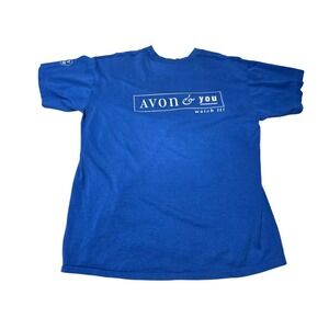 Vintage Avon T Shirt‎ Mens XL Blue TV Crew Graphic Tee Oneita Power 50